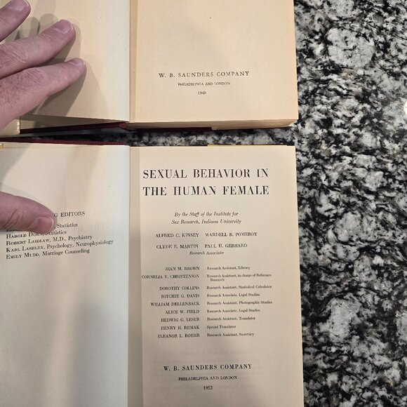 Kinsey Sexual Behavior in the Human Male & Female 1st Editions with Dust Jackets - Picture 5 of 6